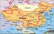 mapa Chiny