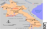 mapa Laos