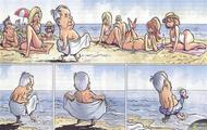 Kaczyński na plaży