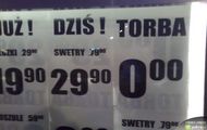 Torebka za 0 złotych promocja
