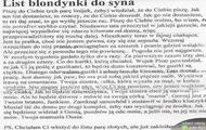 List blondynki do syna