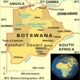 mapa Botswana