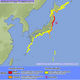 Zasięg tsunami w Japonii