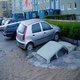 Maluchy zatonął na parkingu