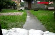 Powódź na Podkarpaciu. Podtopione os. Słocina w Rzeszowie