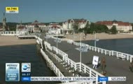 Wpadka na żywo w TVN24 - człowiek pralka na molo w Sopocie,