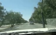 Car bomb on road