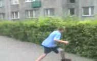 skok przez żywopłot