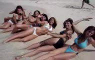 party girl on the beach
