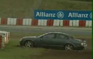 Formula 1 Driver Rolls Jaguar Roadcar