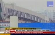 Runął wieżowiec w Szanghaju