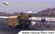 school bus wheelie