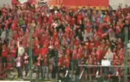 Widzew - Legia 1:1 (www.mmlodz.pl) 10.07.09 - oprawa, kibice, przerwa