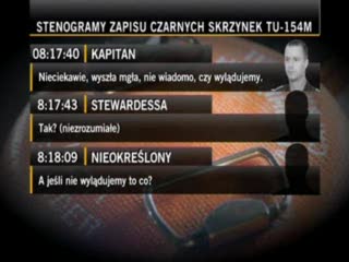 * Ostatnie minuty lotu prezydenckiego Tu-154 M - grafika wideo