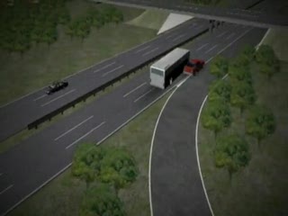 Symulacja wypadku polskiego autokaru