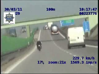 Rozpędził się do 235 km/h