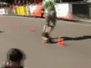 slalom skateboarding