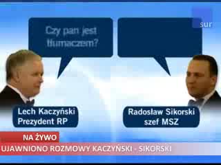 Kłótnia Kaczyńskiego z Sikorskim