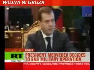 Wojna w Gruzji - Rosja ogłasza zawieszenie broni