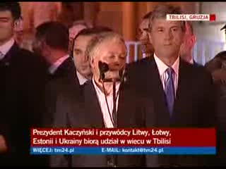 Przemówienie Kaczyńskiego w Gruzji