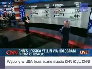 Hologramy w studiu CNN