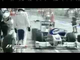 Bolid Roberta Kubicy zapłonął - Kwalifikacje GP Bahrain 2009