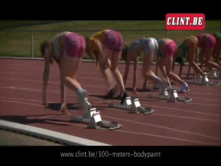 Bieg na 100m & bodypaint