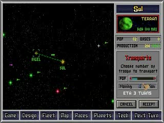 Master of Orion - gameplay (DOS)