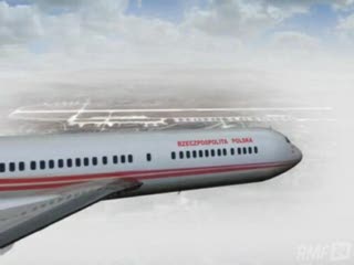 Wizualizacja katastrofy prezydenckiego Tu-154 M